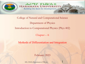 Chapter - 4 Differential and Integration -2023