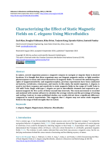 Characterizing the Effect of Static Magnetic Field on Micro organisms