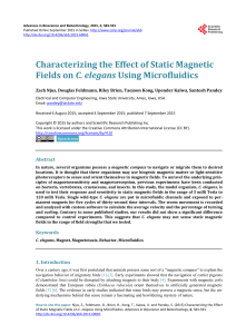 Characterizing the Effect of Magnetic Field on Micro organisms