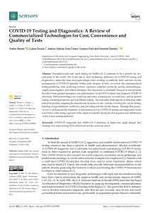 COVID-19 Testing and Diagnostics - A Review of Commercialized Technologies for Cost, Convenience and Quality of Tests
