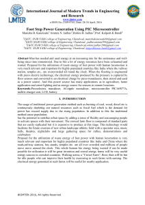 Foot Step Power Generation with PIC Microcontroller