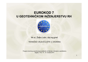 Eurokod 7 SEMINAR XVII  Strucno usavrsavanje TVZ 11-2014