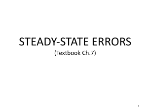 Week8 Steady State Errors