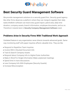 Security Guard Management Software 2023