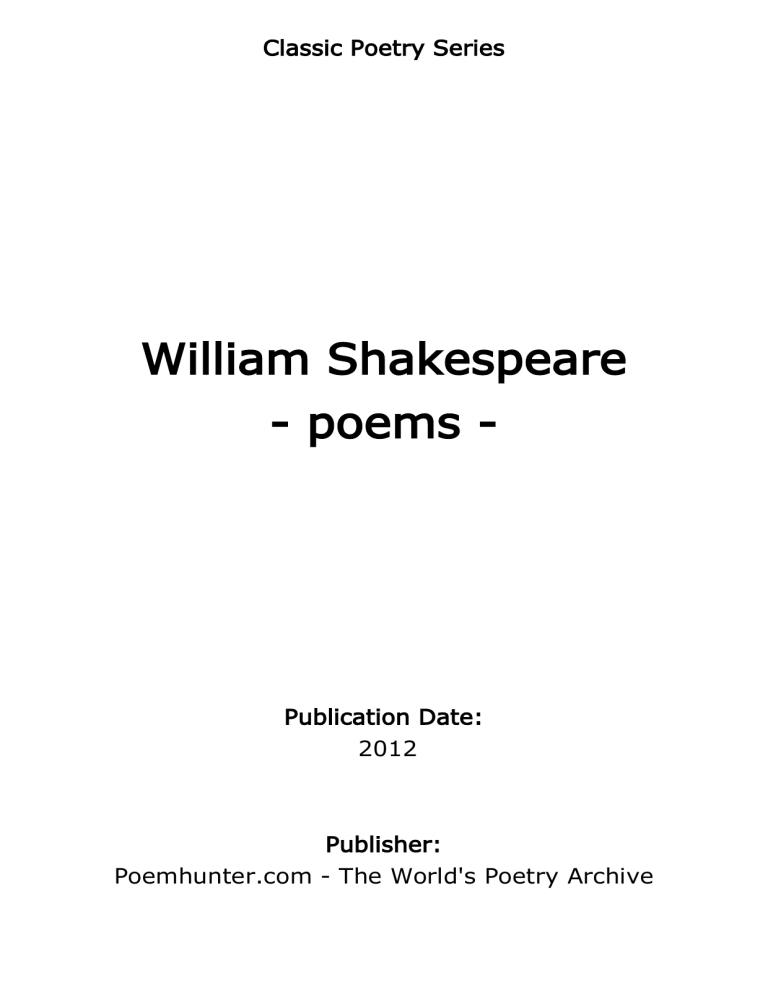 william-shakespeare-poems