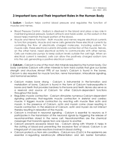 3 Important Ions and Their Important Roles in the
