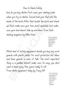 Paragraph editing  4  How to Skate Safely year 4-6