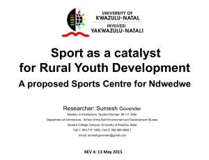 Sports for Rural Youth Development: Thesis Proposal