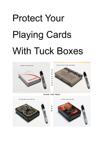 tuck boxes playing card