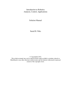 Introduction to Robotics Analysis, Control, Applications - Solutions Manual (Saeed B. Niku) (Z-Library)