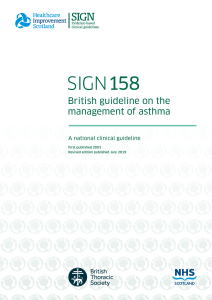 BTS SIGN Guideline for the management of asthma 2019