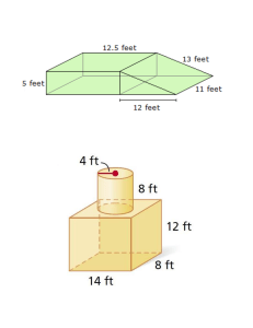 Surface Area Composite Shape Examples