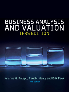 Business Analysis and Valuation  IFRS Edition 3rd Edition
