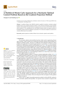 A Multilevel Monte Carlo Approach for a Stochastic Optimal Control Problem Based on the Gradient Projection Method