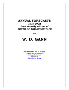 (1918) Truth of the Stock Tape - Annual Forecasts 1919-1922