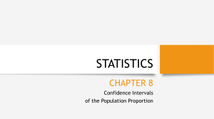 Statistics Ch8 Confidence Interval of Population Proportion