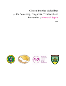 [CPG] Clinical Practice Guidelines for the Screening, Diagnosis, Treatment and Prevention of Neonatal Sepsis Annex A