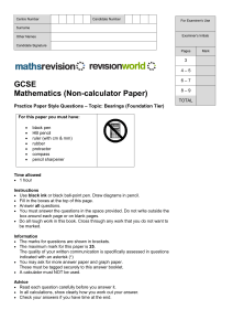 GCSE Maths Practice ki Paper - Bearings