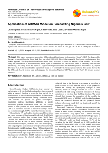 Application of ARIMAX Model