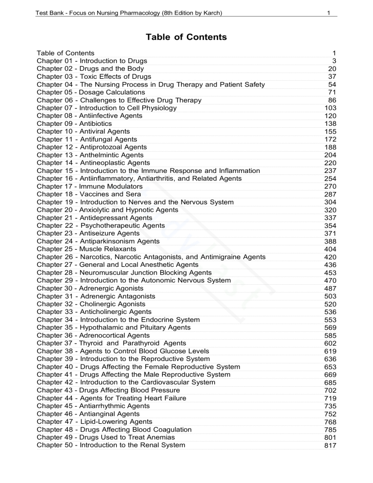 Unlocking Your Pharmacology Knowledge – A Guide to Nursing Pharmacology Test Bank PDFs