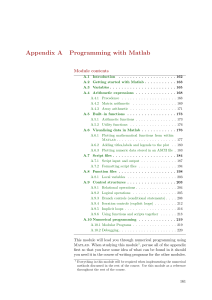 Programming with Matlab