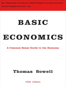 Thomas Sowell Basic Economics A Common S