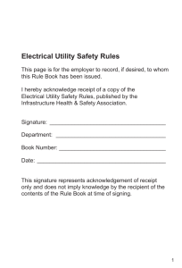 Electrical Utility Safety Rules