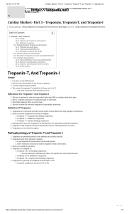 Cardiac Marker - Part 3 - Troponins, Troponin-T, and Troponin-I - Labpedia.net