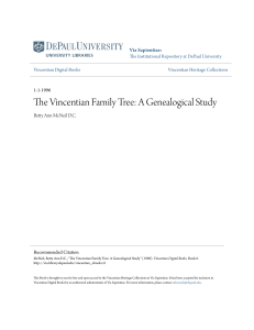 The Vincentian Family Tree- A Genealogical Study