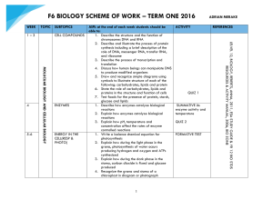 F6 BIO SCH OF WORK