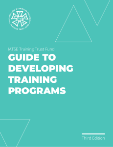 3 IATSE TTF Guide to Developing Training Programs - 3rd Edition