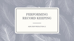 PERFORMING RECORD KEEPING