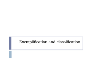 Exemplification and classification[1]