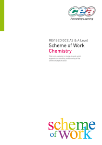 REVISED GCE AS & A Level Scheme of Work Chemistry