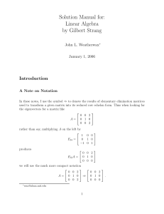 Solution Manual for Linear Algebra by Gi