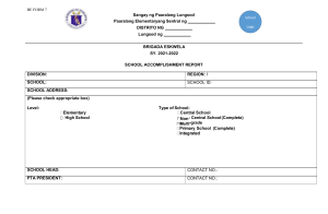 BS-Form 7 - School Accomplishment Report