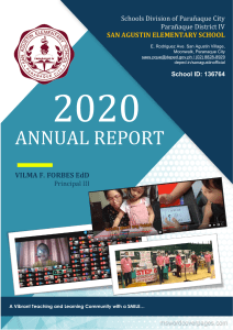 ANNUAL ACCOMPLISHMENT REPORT 2020