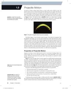 1.5 Projectile Motion