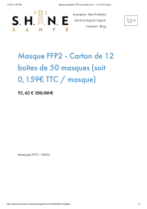 Masques FFP2 au meilleur prix en France - S.H.I.N.E  Sante