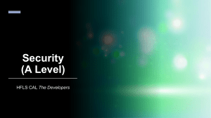 Security (Cambridge International A Level Computer Science)