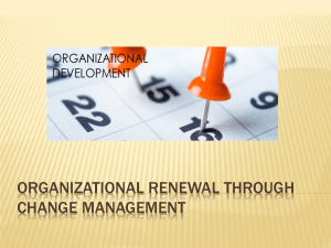 Change Management & OD - Organizational renewal