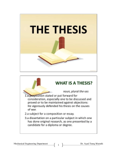 1-Parts of a Thesis
