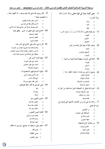 مراجعة الفصل الثالث تربية إسلامية صف ثامن