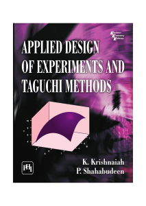Applied design of experiments and Taguchi Methods - Buku-Alternatif
