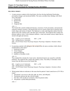 Neurologic System Test Bank, Nursing Practice 6th Ed