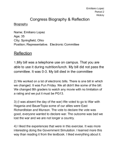 Congress Biography & Reflection