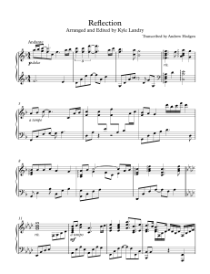 Reflection - Piano - Full Score