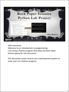PythonRockPaperScissors