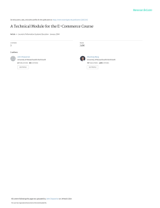 A Technical Module for the E-Commerce Course