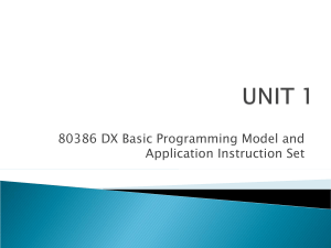 80386 DX Programming Model & Instruction Set